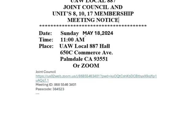Joint Council Meeting