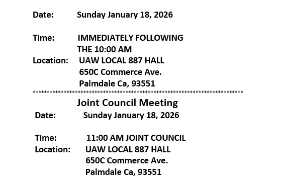 Executive Board & Joint Council Meetings