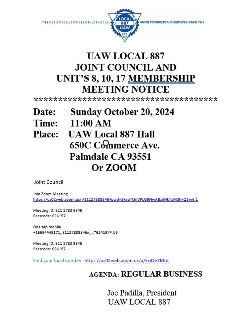 Joint Council Meeting