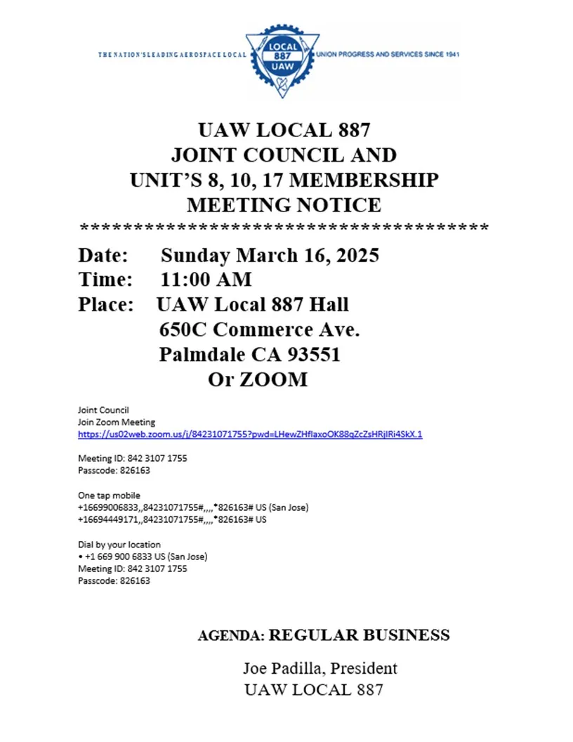 Joint Council Meeting