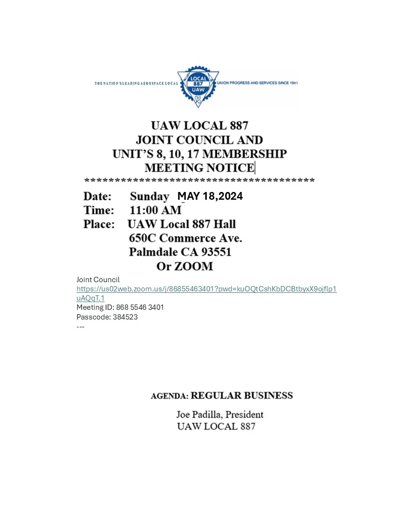 Joint Council Meeting