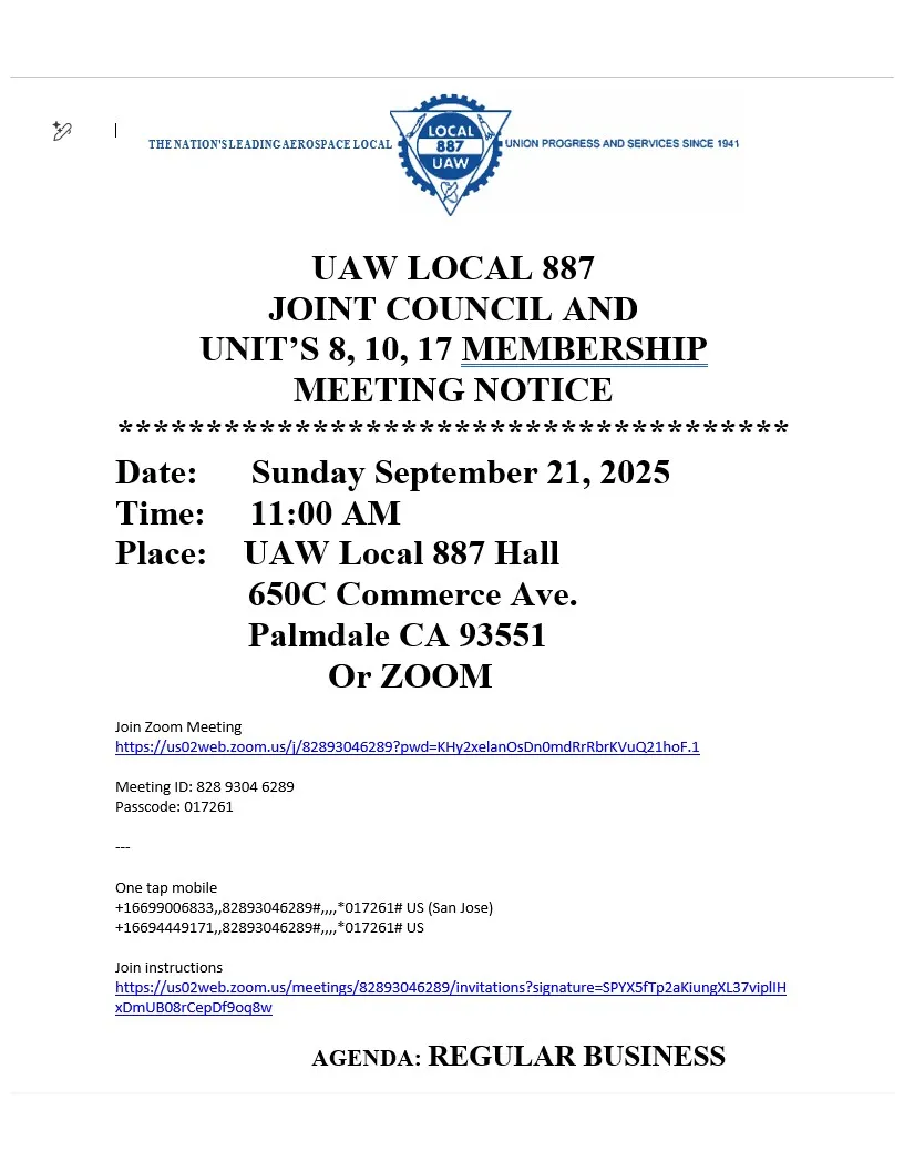 Joint Council Meeting
