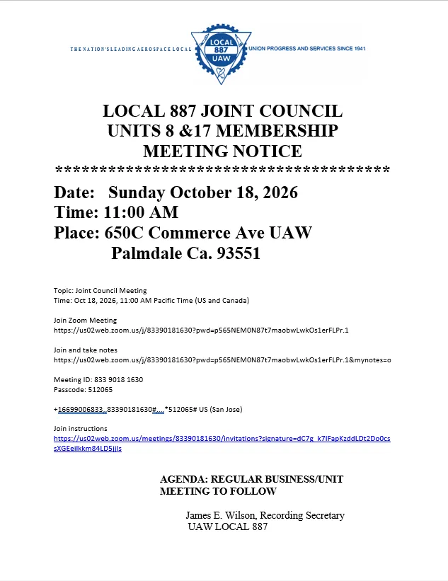  Joint Council meeting