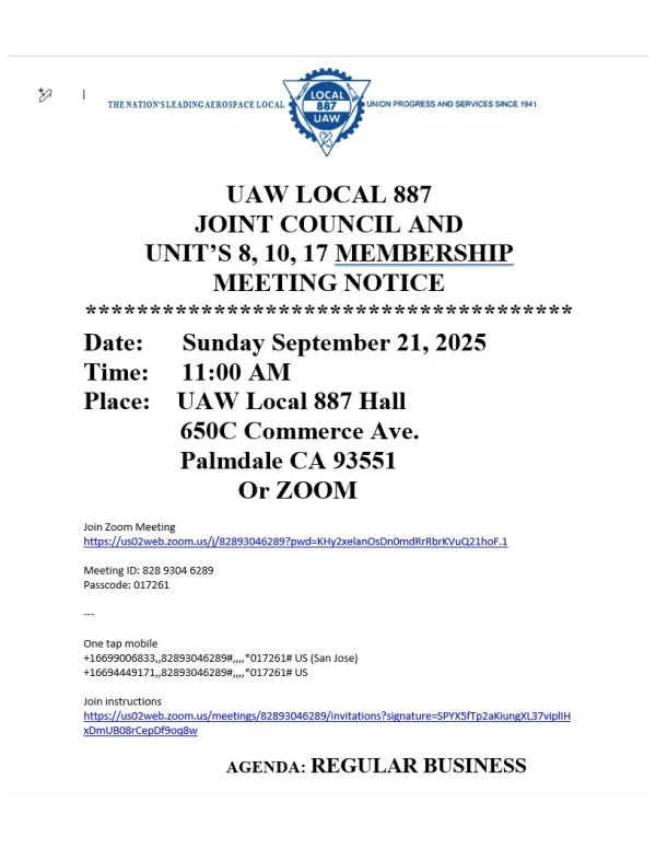 Joint Council Meeting
