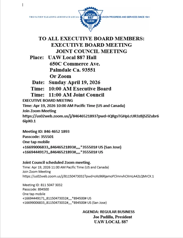 Executive Board & Joint Council meeting